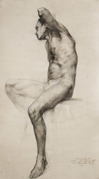 Сидящая мужская фигура