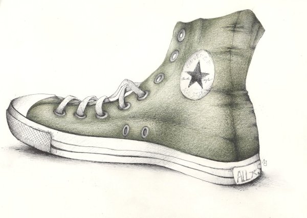 Кеды карандашом