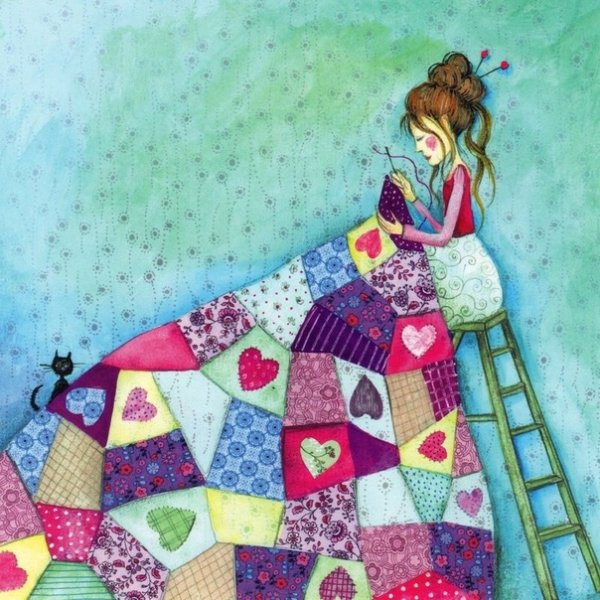 Лоскутное одеяло иллюстрации