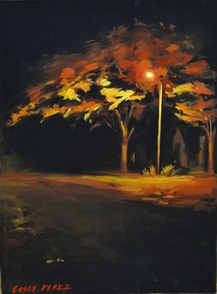 Осень ночь живопись