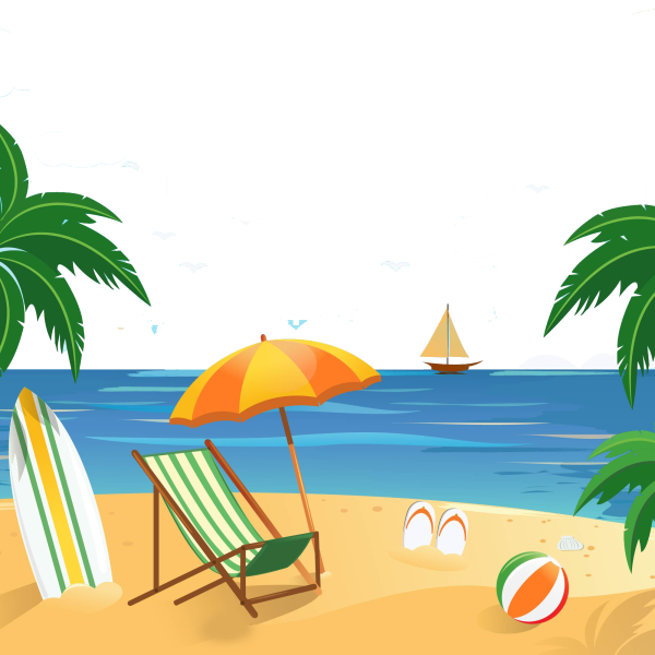 Нарисованный пляж