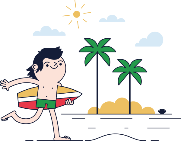 Отпуск мультяшно