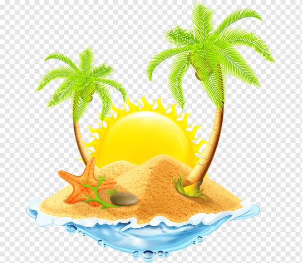 Тропический остров вектор