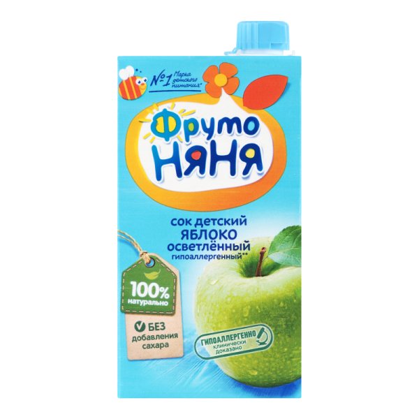 Сок ФРУТОНЯНЯ яблоко-виноград 0,5л
