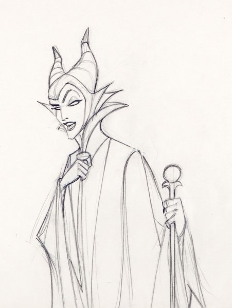 Злодеи Диснея нарисова