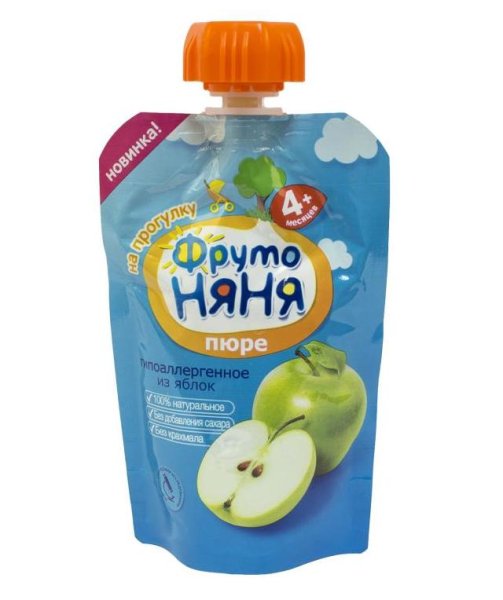 ФРУТОНЯНЯ пюре в мягкой упаковке яблоко