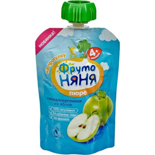 ФРУТОНЯНЯ пюре яблоко, клубника, малина 90г