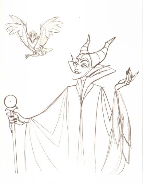 Малефисента карандашом в полный рост