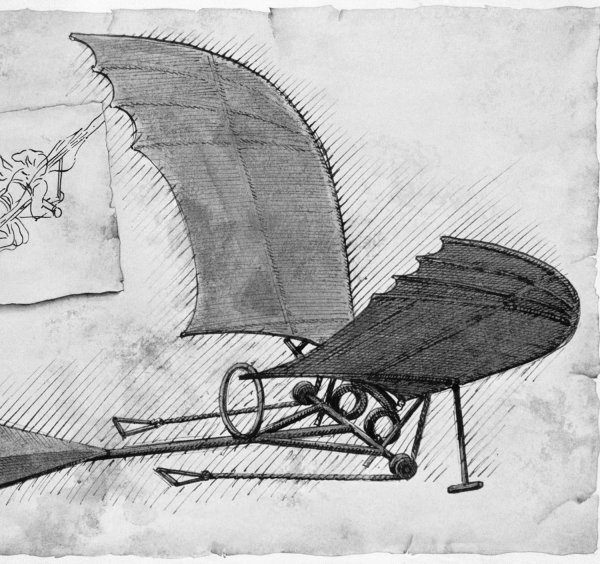 Первый летательный аппарат Леонардо да Винчи