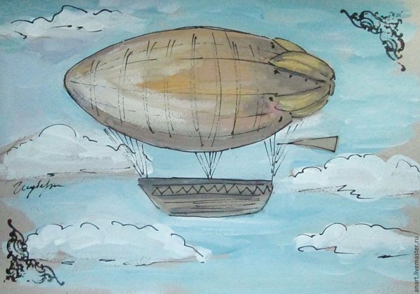 Дирижабль рисунок