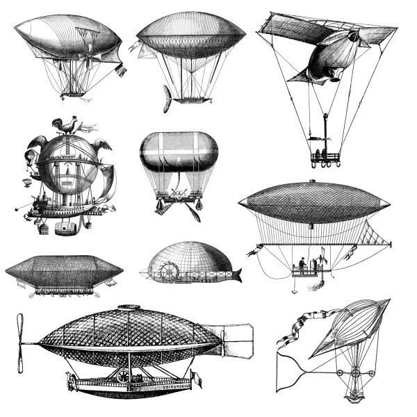 Дирижабль Цеппелин рисунок