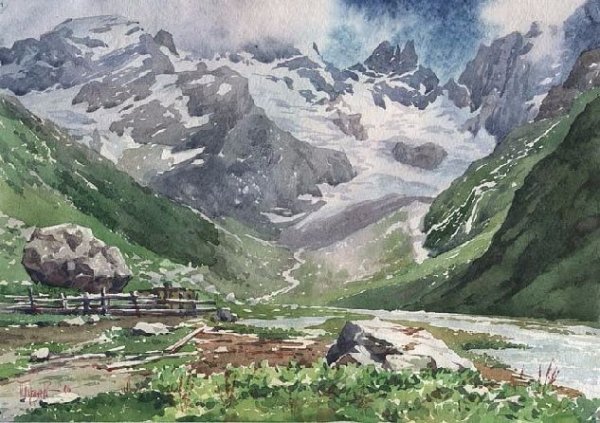 Горы Кавказа для детей картины