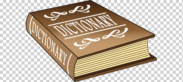 Словарь на прозрачном фоне