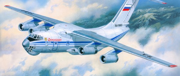 Силуэт самолета ил-76