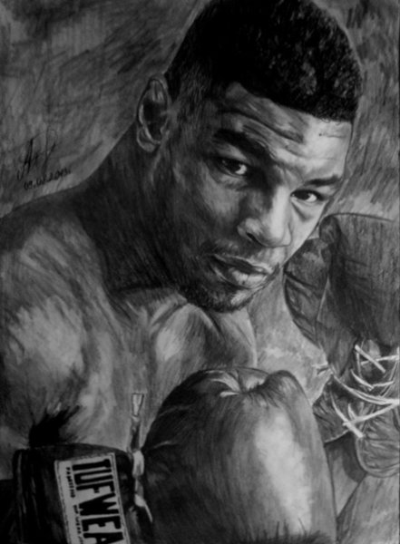 Нарисованный Майк Тайсон