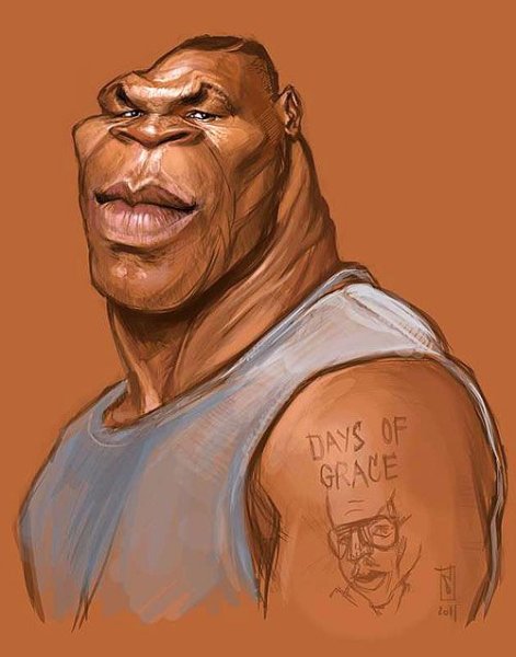 Майк Тайсон шарж