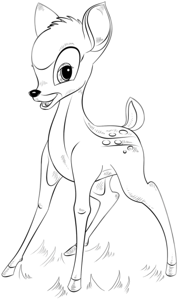 Олененок Бэмби раскраска