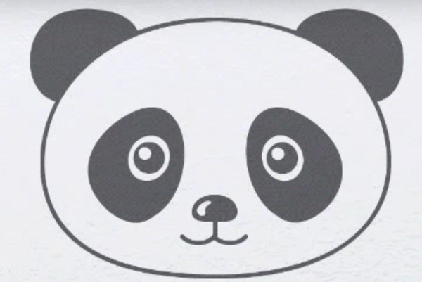Мордочка для рисования пандочки