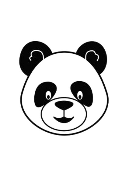 Панда трафарет
