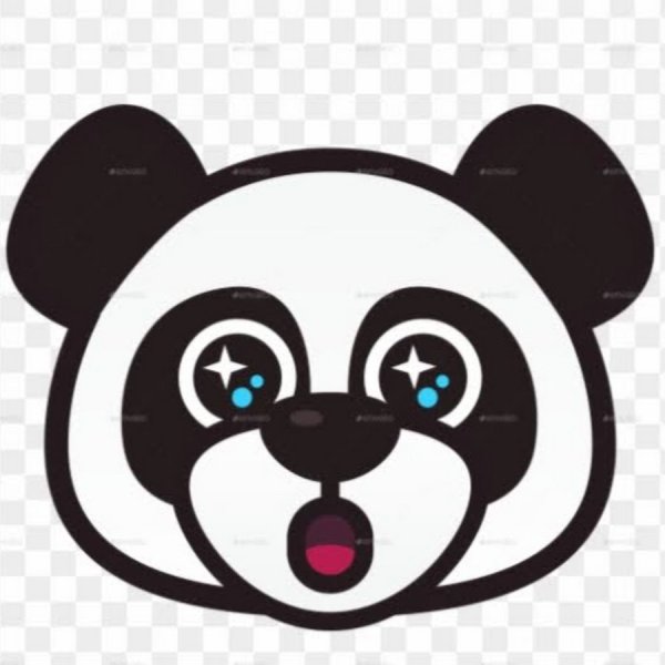 Голова панды на прозрачном фоне