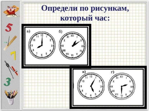 Часы для урока математики