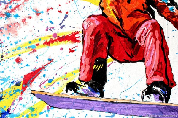 Сноубордисты живопись