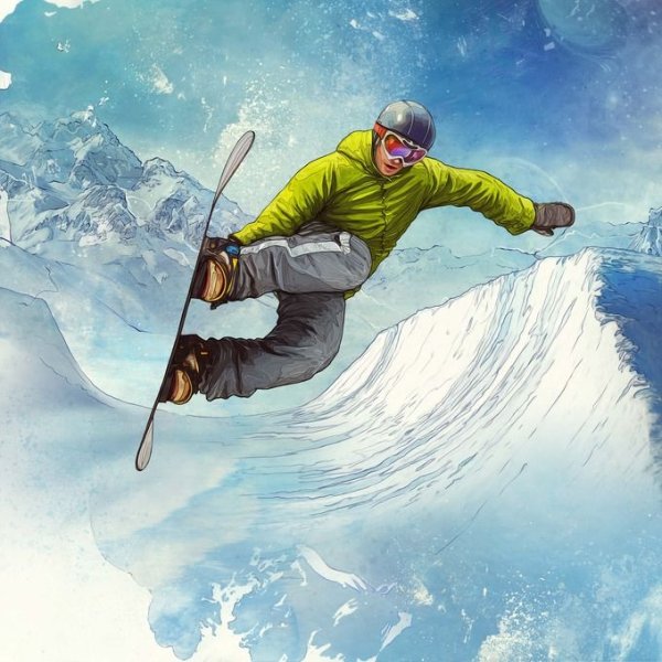 Картина сноубордиста