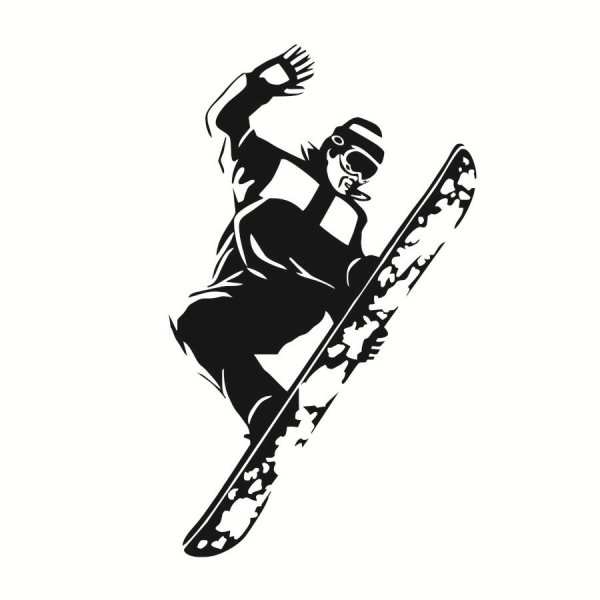 Силуэты сноубордистов