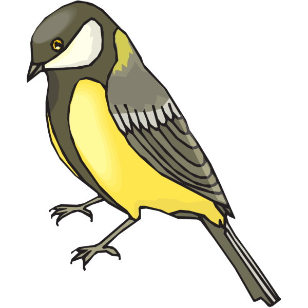 Синица мультяшный