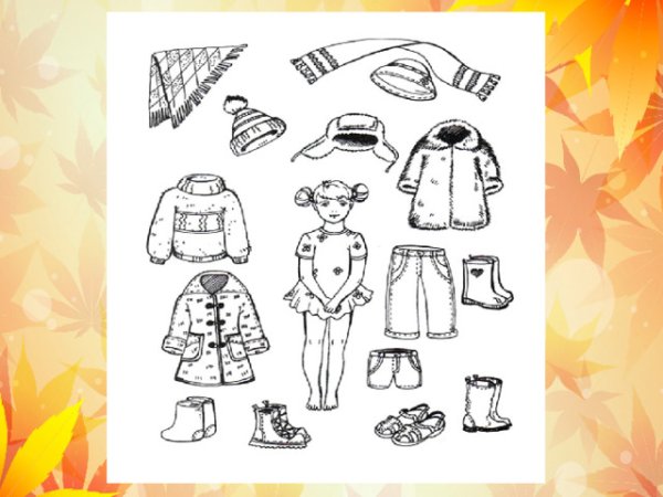 Занятия и одежда людей осенью