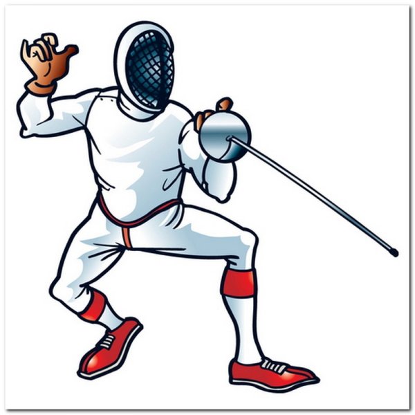 Фехтовальщик мультяшный