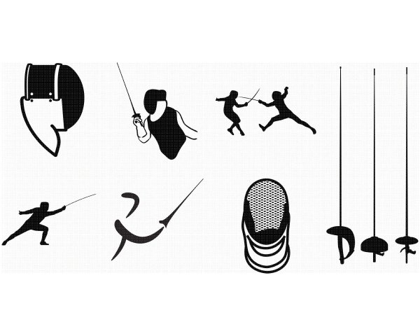 Фехтование силуэт