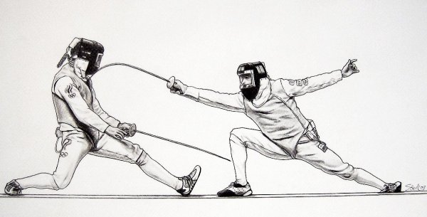 Фехтовальщик карандашом