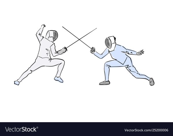 Фехтование рисунок карандашом