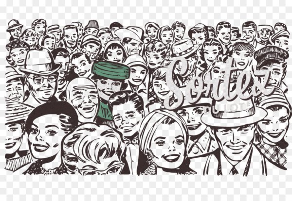 Толпа людей комикс