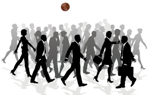 Силуэты людей город толпа