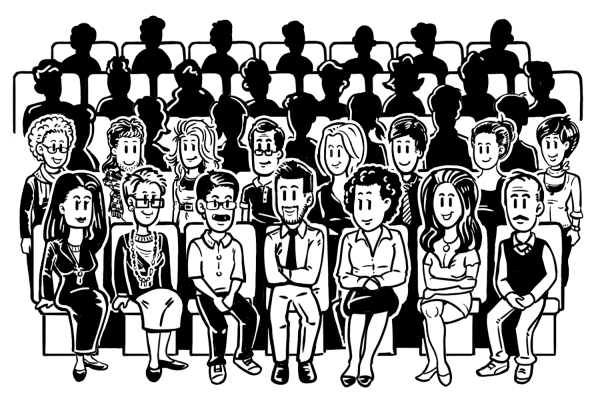 Зрители иллюстрация