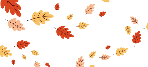 Листопад на белом фоне