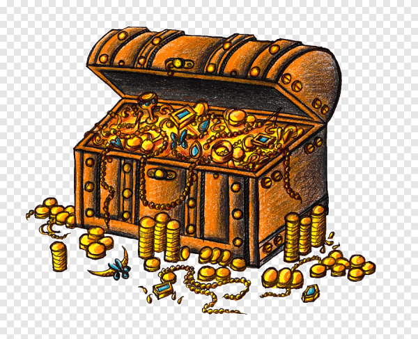 Пиратский сундук с золотом