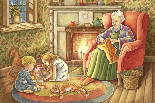 Произведение Чайковского у камелька.