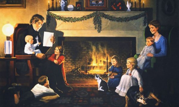 Чайковский у камелька живопись