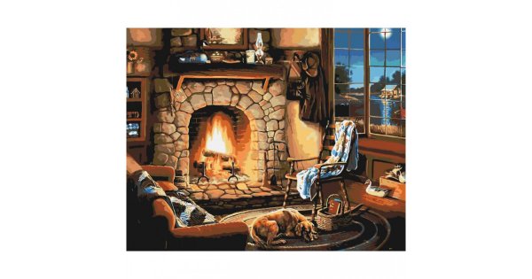 Романтический вечер у камина