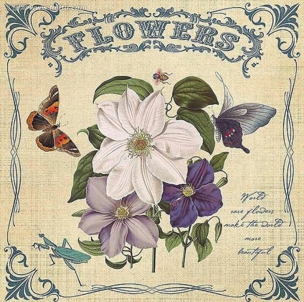 Декупаж картинки для распечатки