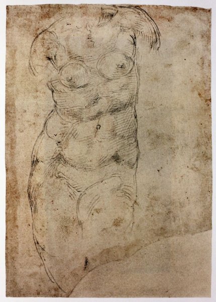 Анатомические зарисовки Микеланджело