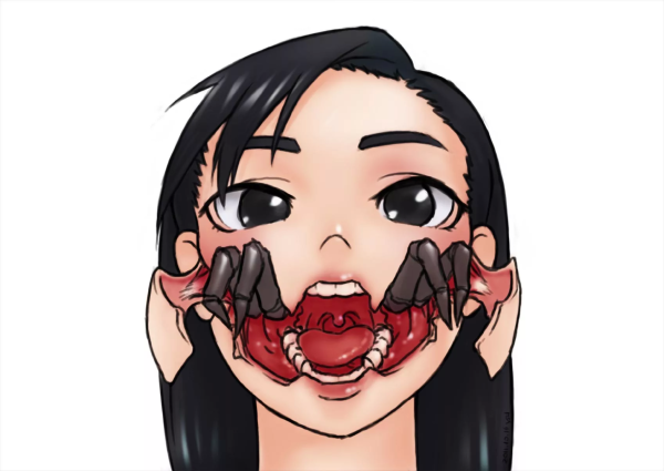 Открытый рот аниме