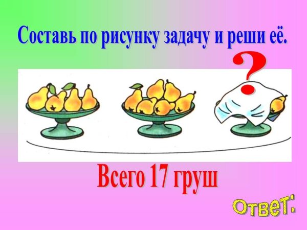Рисунки для составления задач