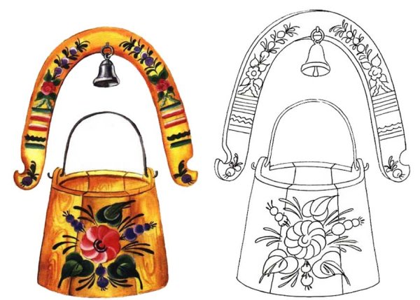 Урало Сибирская роспись коромысло