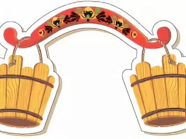 Коромысло с ведрами