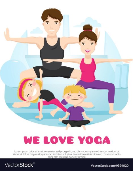 Семейная йога рисунки