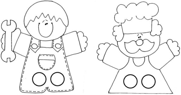 Пальчиковые куклы из бумаги шаблоны